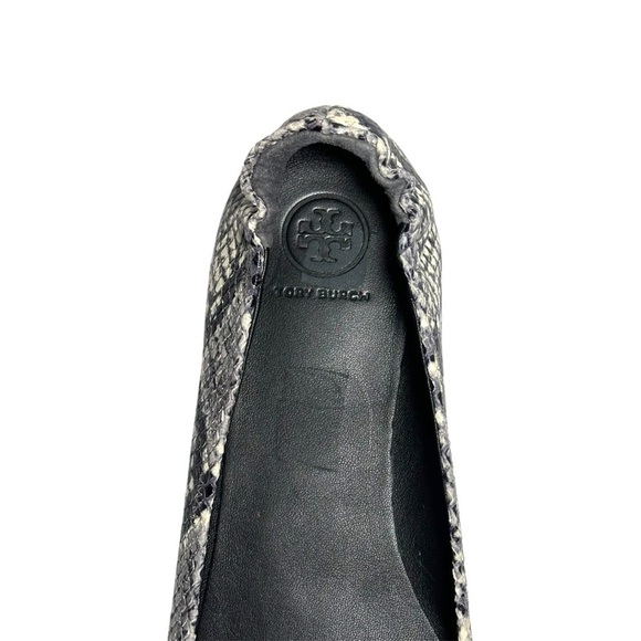 Tory Burch Tri Color Python Embossed Leather Minnie Flats Size 8.5 Animal Print - Picture 6 of 16